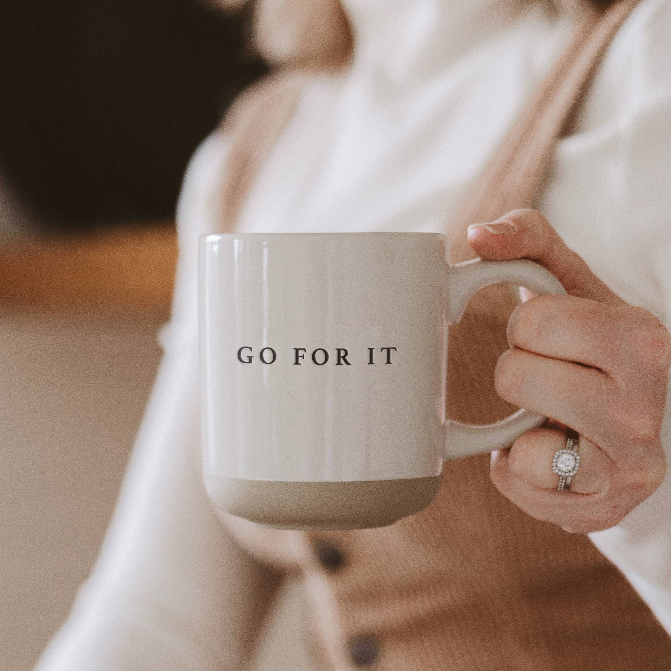 Go For It Stoneware Coffee Mug
