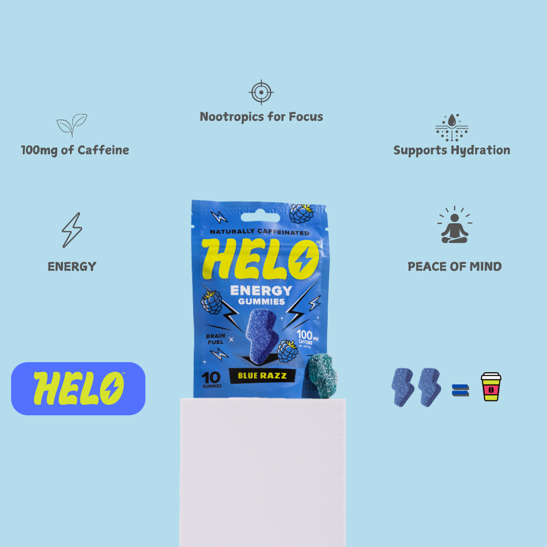 Helo  Energy Gummies Blue Razz 10ct