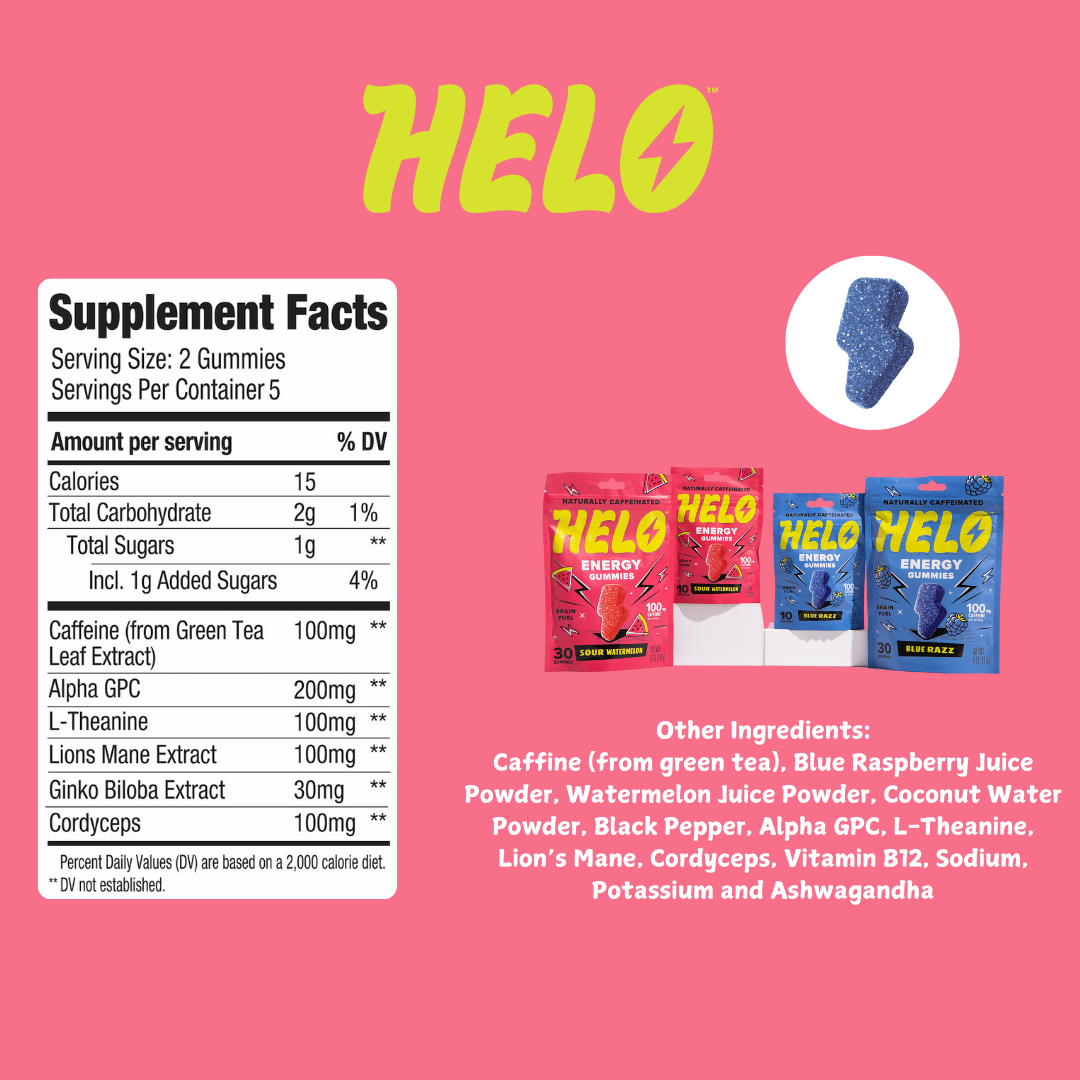 Helo Energy Gummies Sour Watermelon