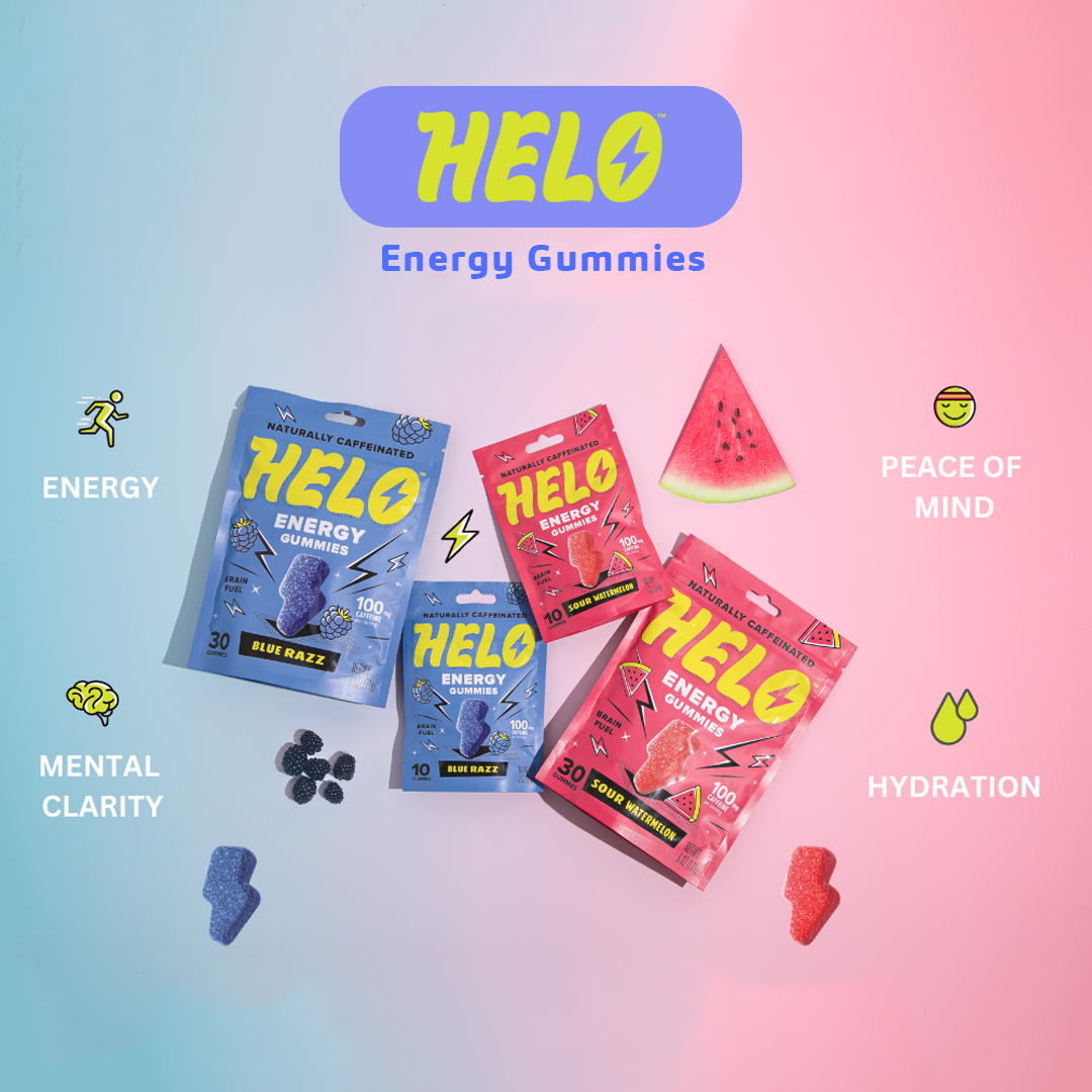 Helo  Energy Gummies Blue Razz 10ct